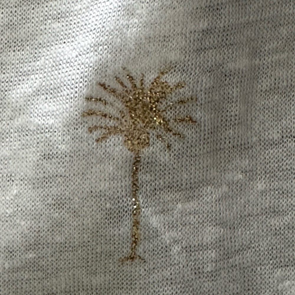 Rails Luna Metallic Palm Tree Linen-Blend Graphic… - image 7
